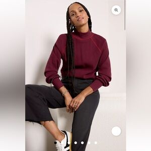 Evereve Michael Stars Laney Mock Neck Thermal Pullover